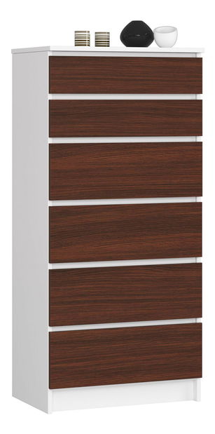 Comodă Kalista III (Alb + wenge)