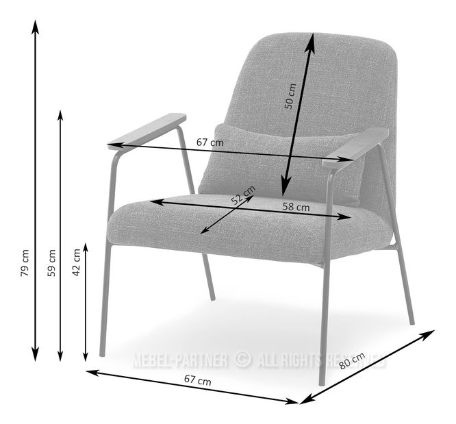 Kreslo Elba (zelená + orech)