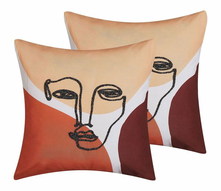 Set 2 buc perne decorative 45 x 45 cm Rudke (multicolor)