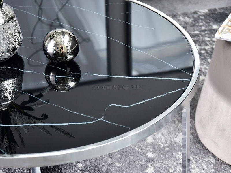 Dohányzóasztal Natol (fekete + króm)