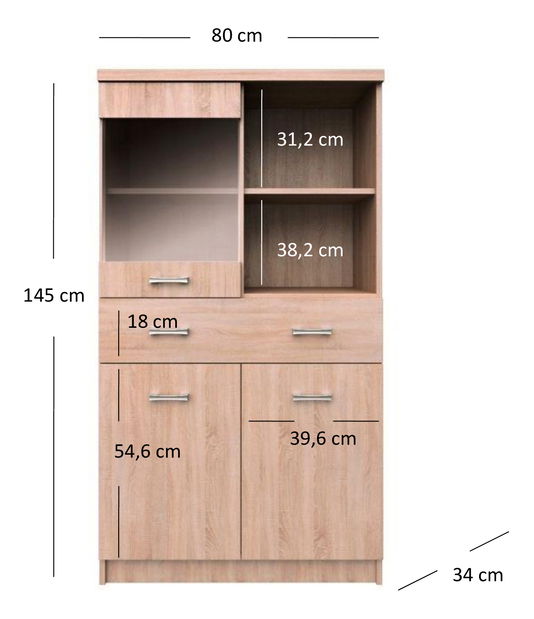 Cipőtároló Tianna (szonoma tölgy)