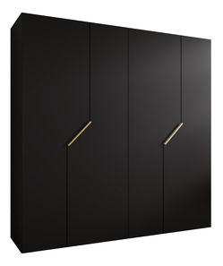 Šatníková skriňa Alaris 1 200 (čierna + zlatá)