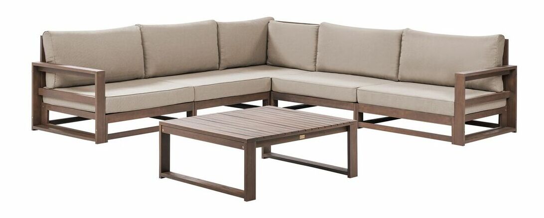 Set mobilier de grădină Timza (lemn maro închis)