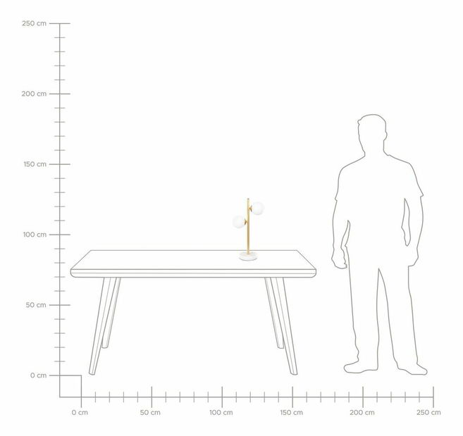 Stolná lampa Medza (zlatá)