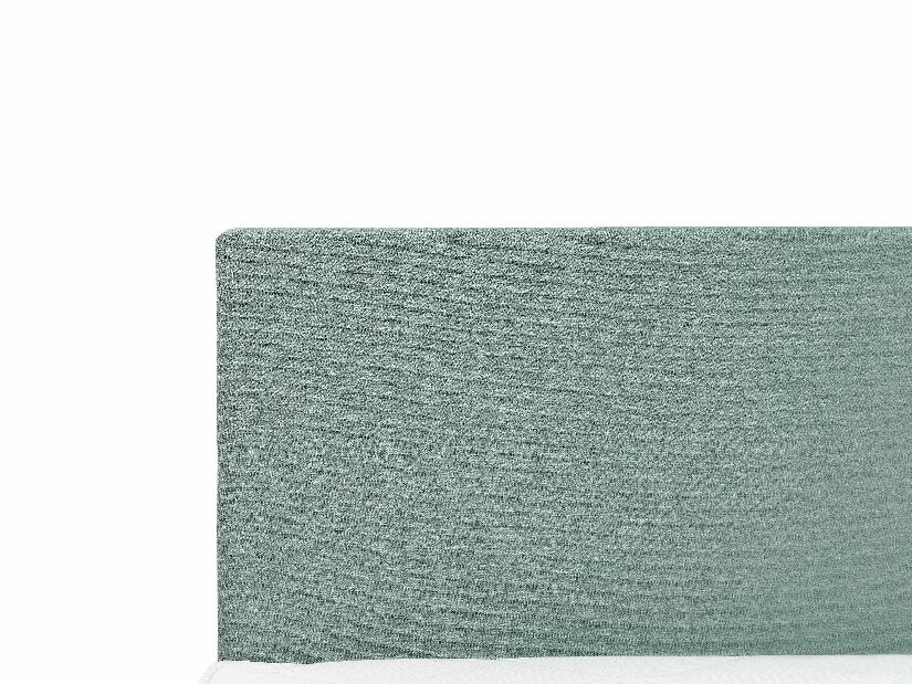 Manželská posteľ Boxspring 180 cm SENNOR (s matracmi a úl. priestorom) (svetlozelená)