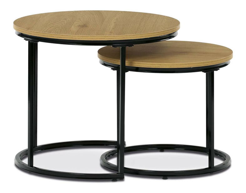 Set 2 konferenčných stolíkov Conmovedor (dub divoký)