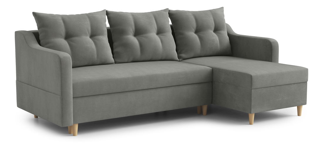 Rohová sedacia súprava Lou (P) (sivá)