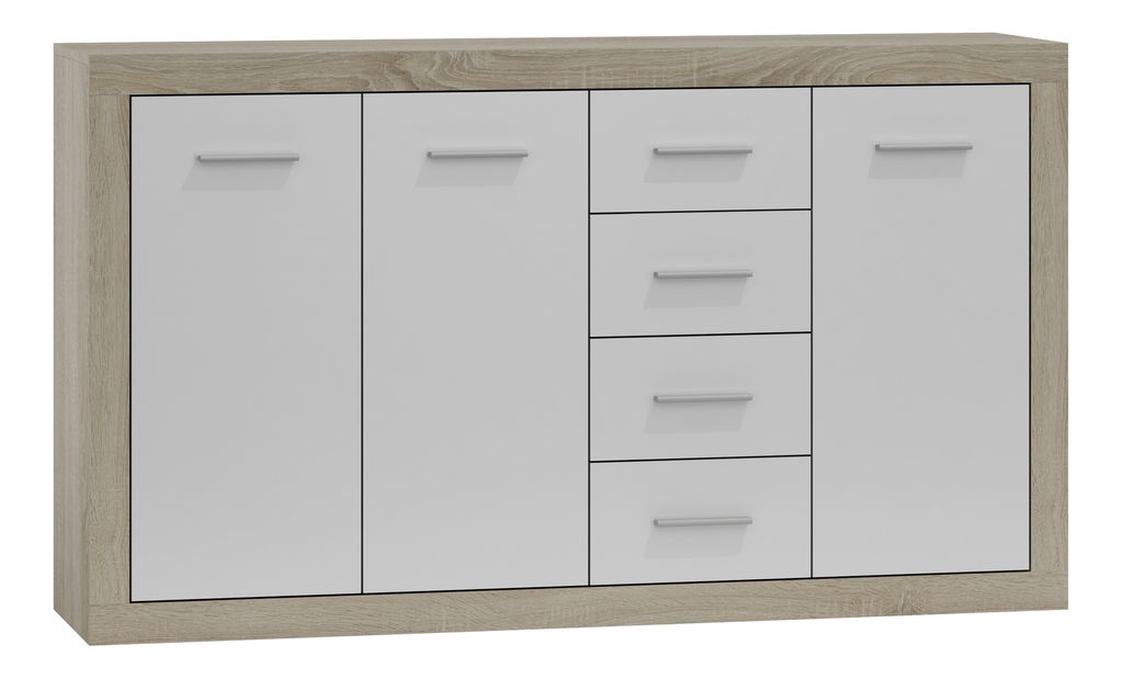 Komoda Cancan 3T/4SK dub sonoma + biela *výpredaj