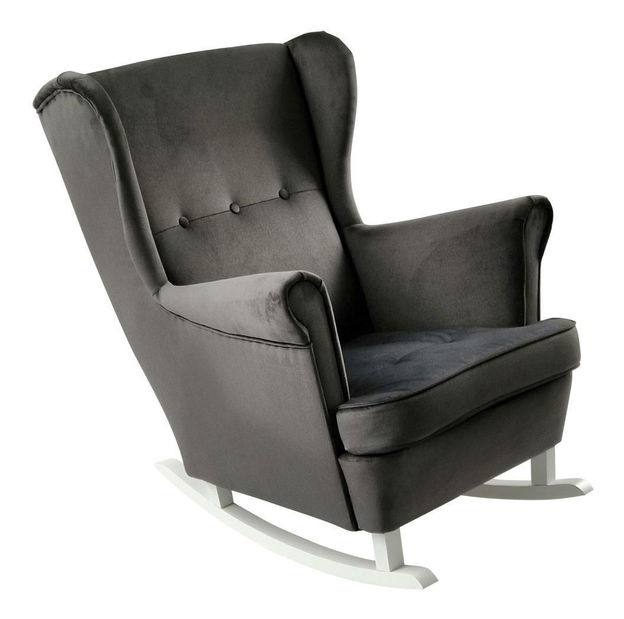 Fotoliu balansoar cu urechi Trasmitirle (gri închis + alb) 