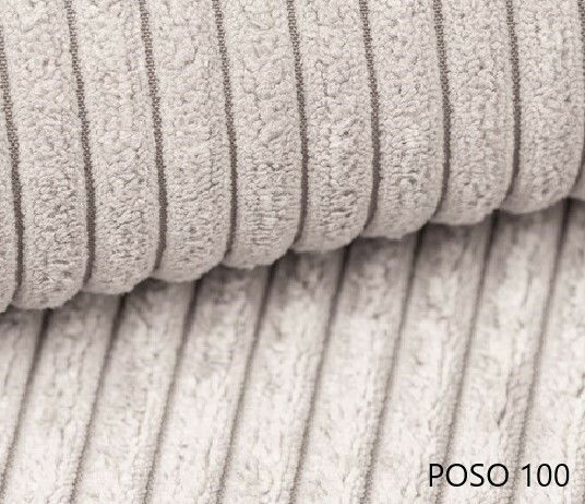 Rohová sedačka Baria (L) (mliečna)