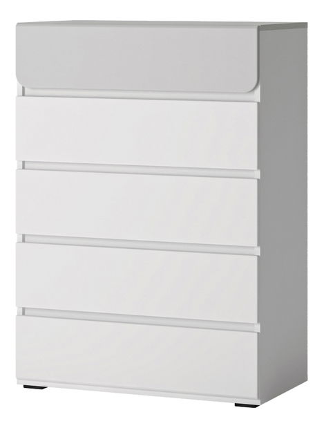 Comodă Albunus K02 (Alb alpin + Gri lucios)