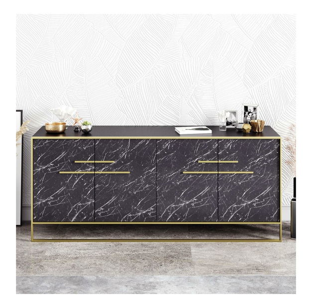 Dulap Pollie (Negru + Auriu)