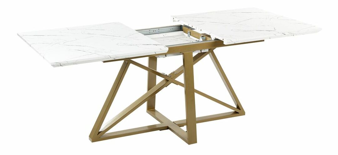 Étkezőasztal Prospero Venag (fényes fehér + kő) (4-6 fő részére) *kiárusítás