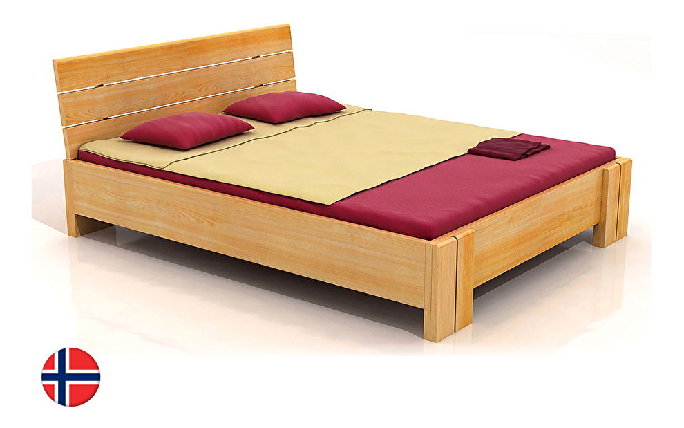 Jednolôžková posteľ 120 cm Naturlig Tosen Long High (borovica) (s roštom)
