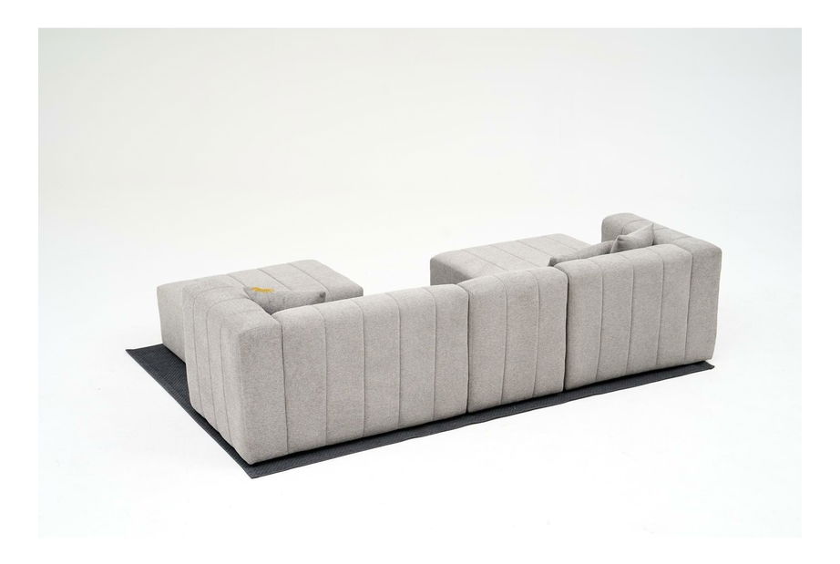 Kutna garnitura Beyzometta (L) (svijetlosiva)