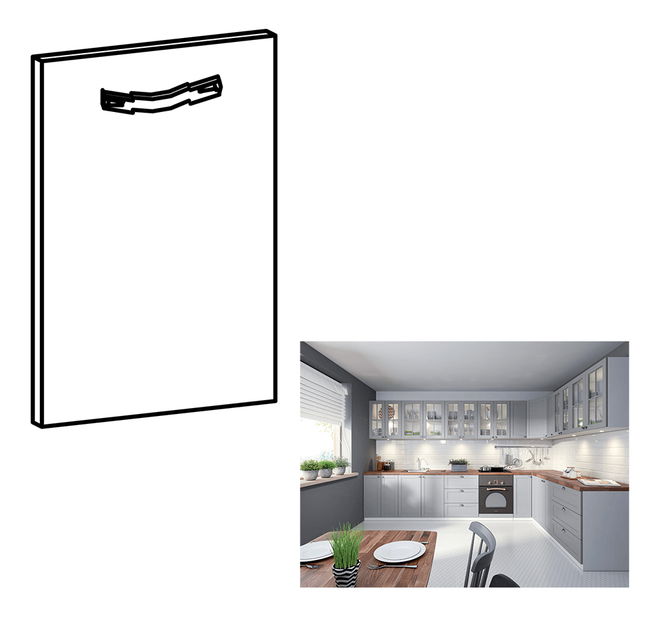 Ușă pentru mașină de spălat vase UȘĂ 59,6X71 