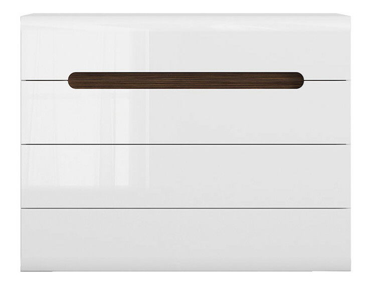 Komoda Azteca Trio KOM4S/8/11 (bijela + sjaj bijeli) 