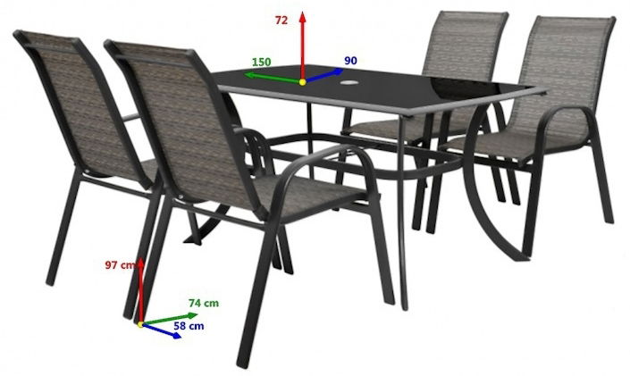 Kerti bútor Honey 1 + 4