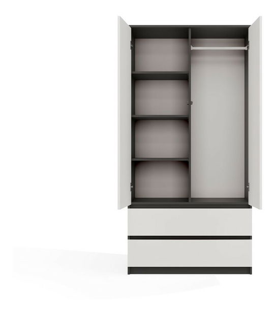 Dulap de haine Musecalo 1 (antracit + alb)