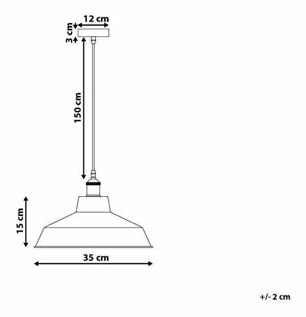 Závesná lampa Pecho (tmavohnedá)