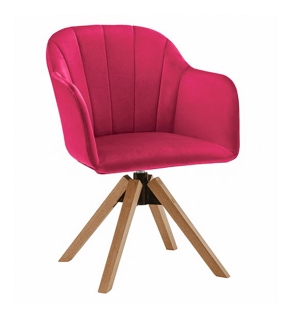 Irodai fotel Daine (bükk + rózsaszín)