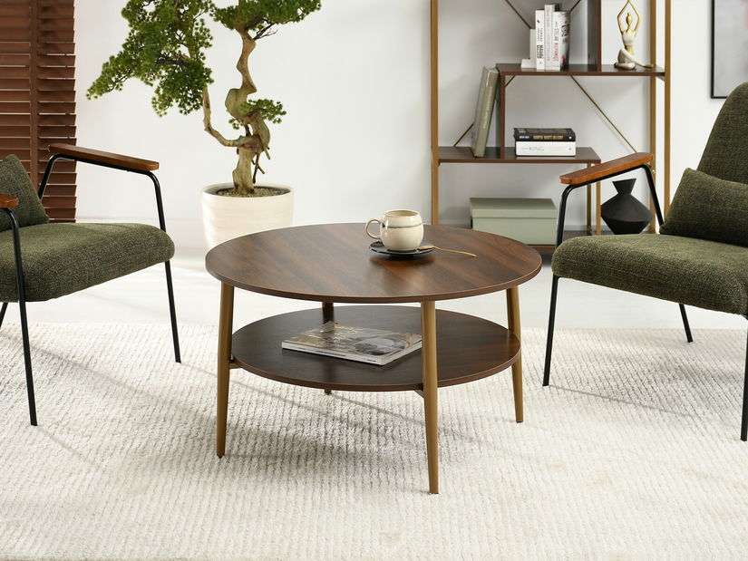 Konferenčný stolík Randolf Xl (orech + zlatá)