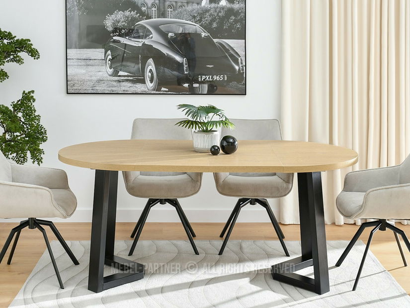 Masă sufragerie Aceptar (stejar + crem)