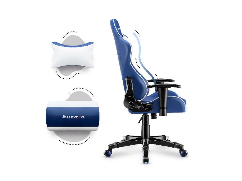 Dječja gaming stolica Rover 6 (bijela + plava)