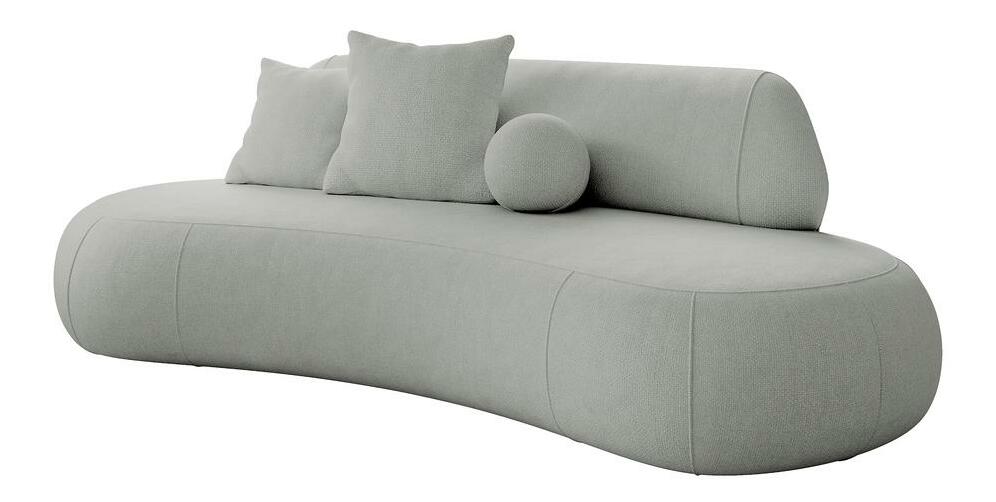 Canapea trei locuri Bally (gri deschis + negru)