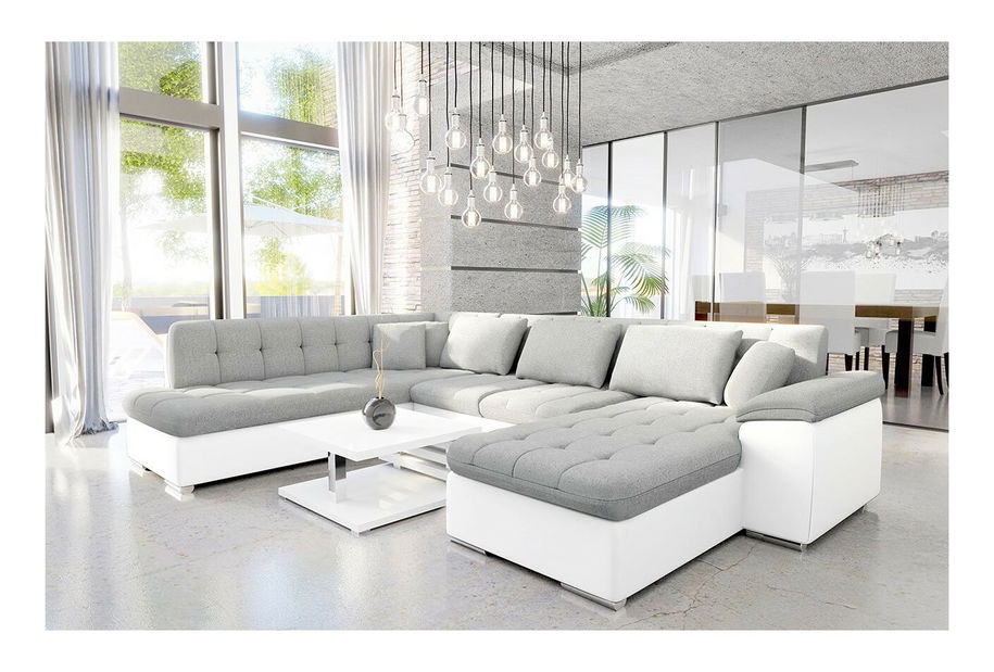 Kutna garnitura u obliku slova U Talina s funkcijom spavanja (D) (ekokoža Soft 017 + Bristol 2460)