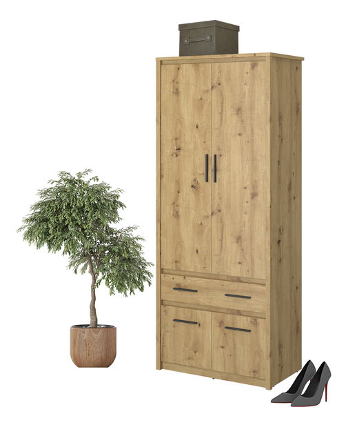 Ormar za garderobu Andra 4D1S/40 (hrast artisan)