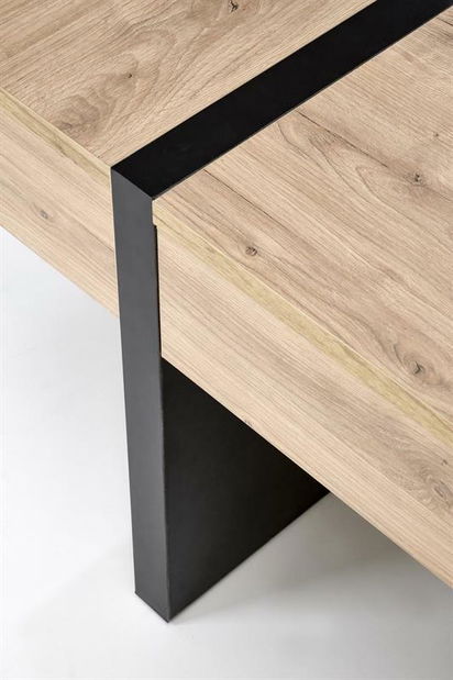 Dohányzóasztal Shanell 80 (craft tölgy + fekete)