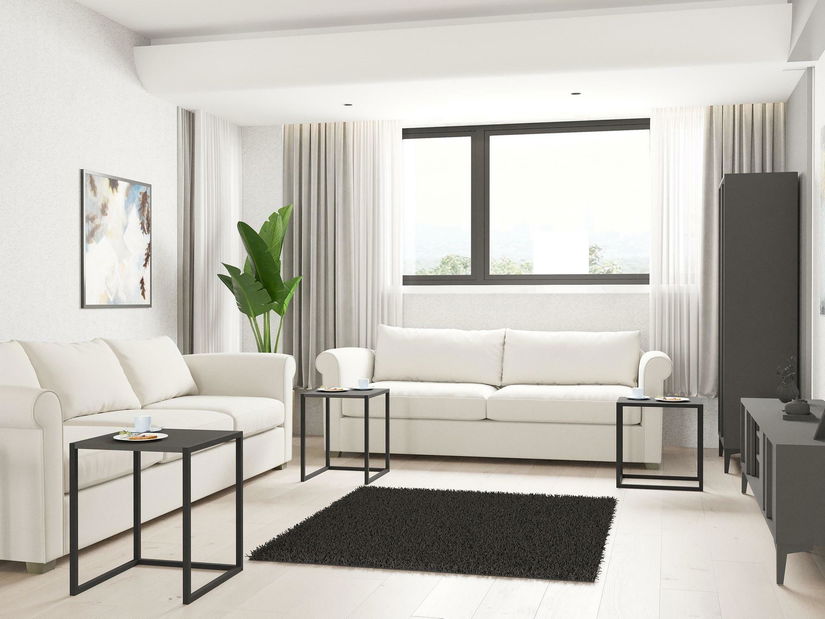 Set stolića za kavu (3 kom.)- Kibusa (crna + antracit)