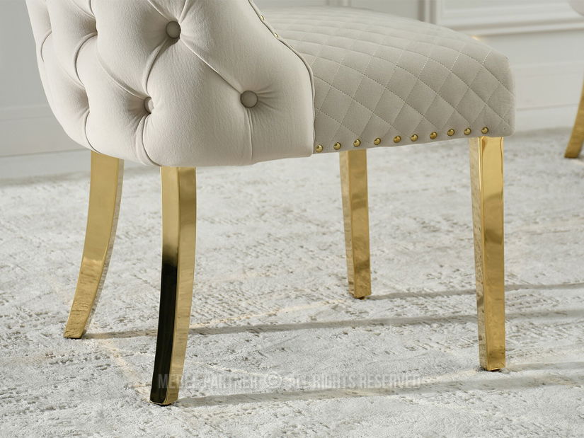 Stolička Gabi (béžová + zlatá)