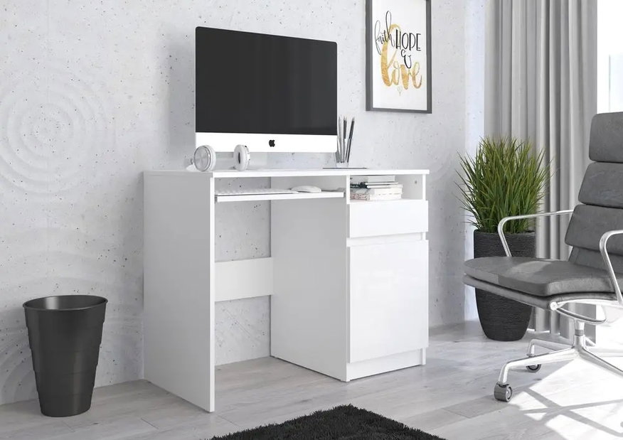 PC stolík Naldar (biela) (P)