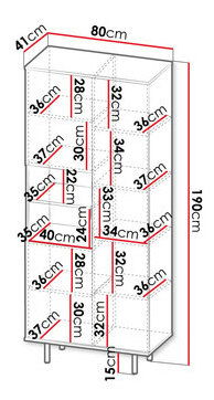 Regál Newelon R3D NW05 (kasmír + arany) 
