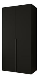Šatníková skriňa 100 cm Alice 1 (čierna + kašmír)