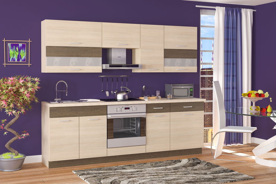 Kuchyňa Harmonia 240 cm dub svetlý