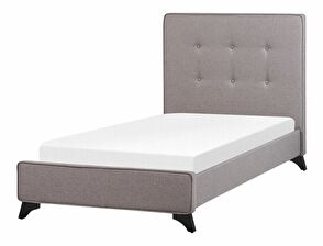 Jednolôžková posteľ 90 cm AMBRE (s roštom) (sivá)