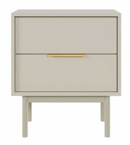 Noćni stolić Vintana 2S (kašmir + zlatna)