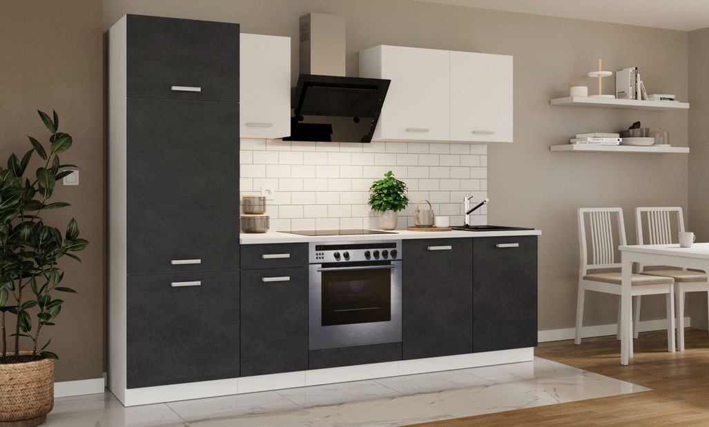 Kuchynská linka 260 cm Tonislav Matera Biela 260 (matera + biela)