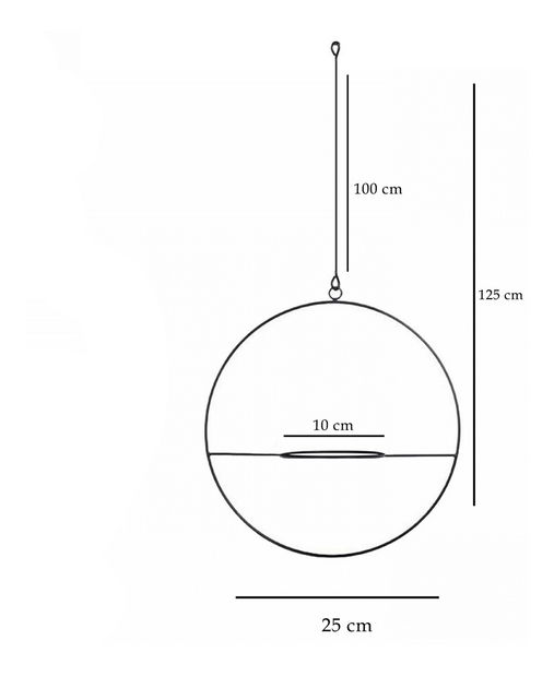 Žardiniéra Wilfred 1 (čierna)