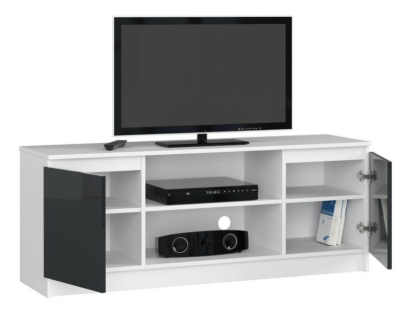 TV stolík Dariel (biela + grafit lesk)