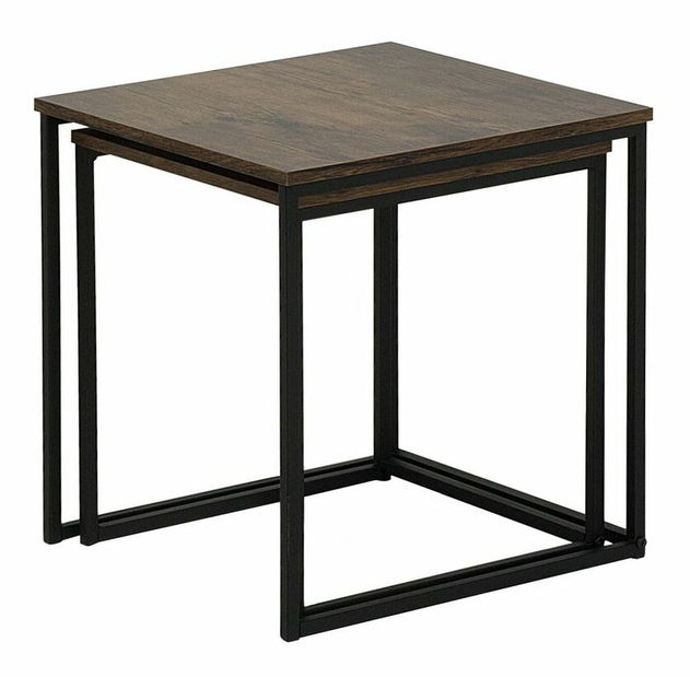 Set 2ks. konferenčných stolíkov Dennis (tmavé drevo)