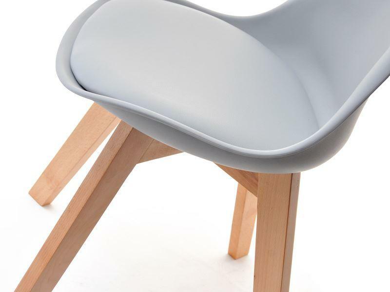 Szék Large Wood (szürke + fekete)