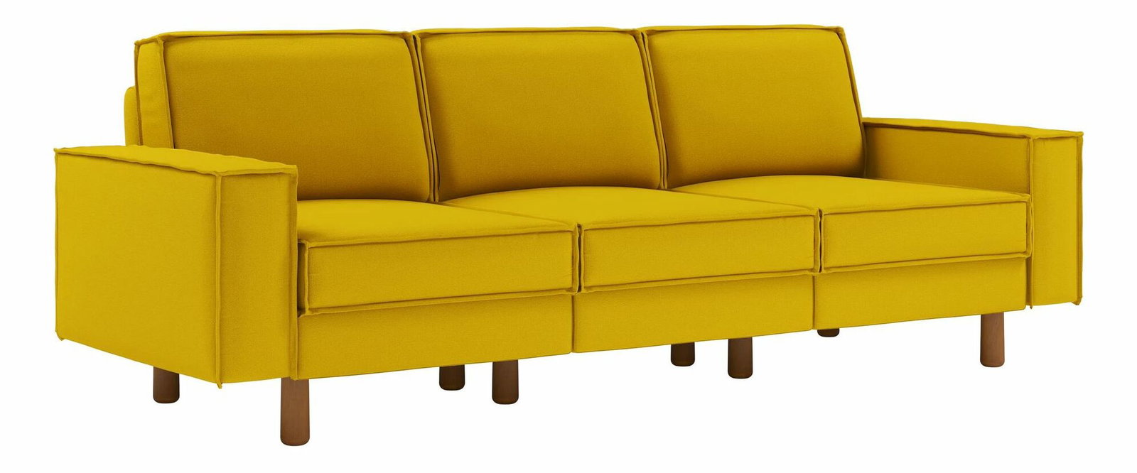 Pohovka trojsedačka Spary E (slnečnicová + orech)