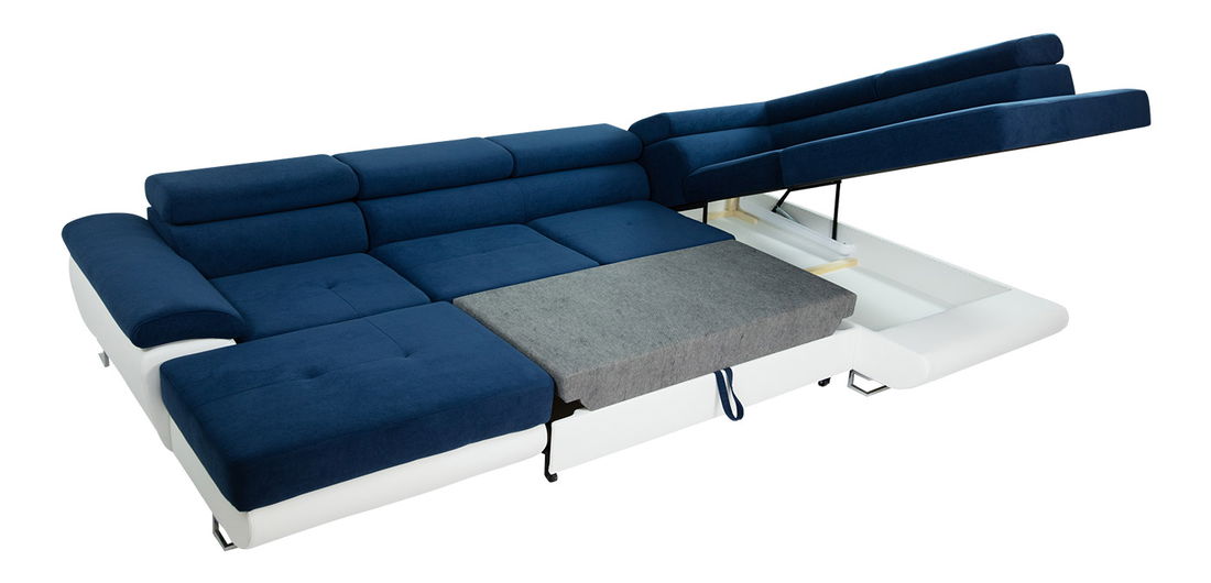 Rohová sedacia súprava Alphard Bis (P) (ekokoža soft 017 + uttario velvet 2971 + kronos 02)