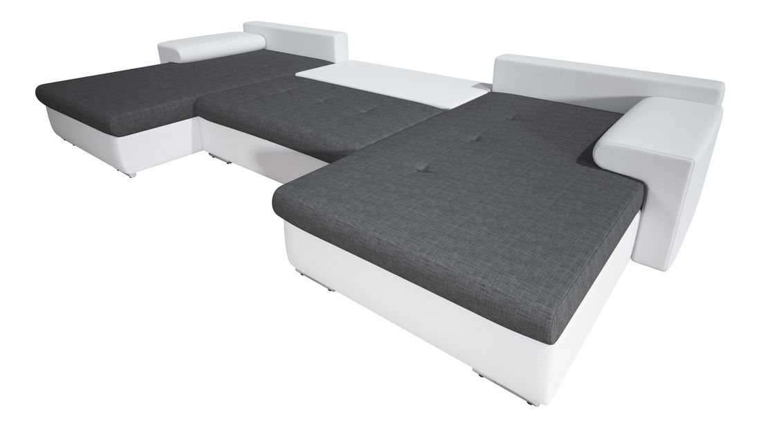 U-alakú sarok kanapé Marlen (szürke + fekete) (J)