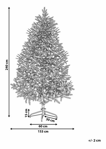 Božićno drvce 240 cm Huxza (zelena)