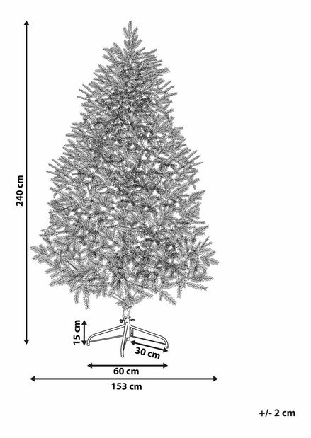 Vianočný stromček 240 cm Huxza (zelená)